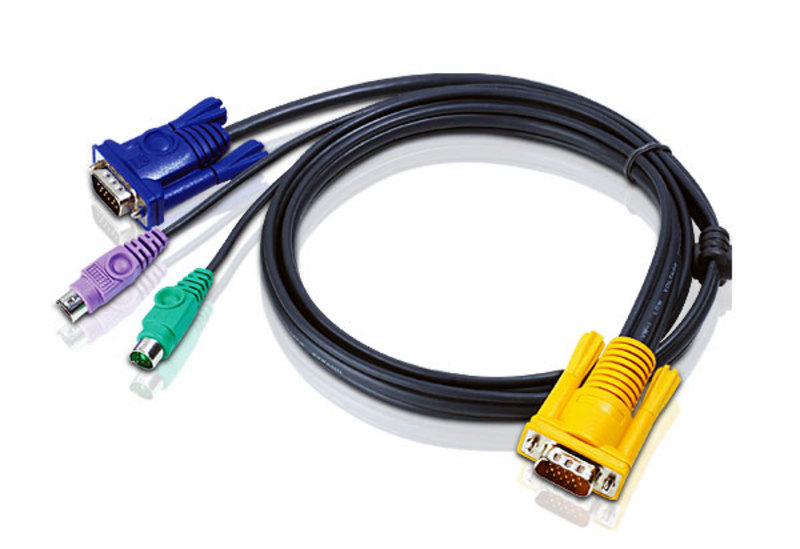 ATEN 2L-5201P: Master View KVM Cable, DB15M to PS2/VGA, 1.2m