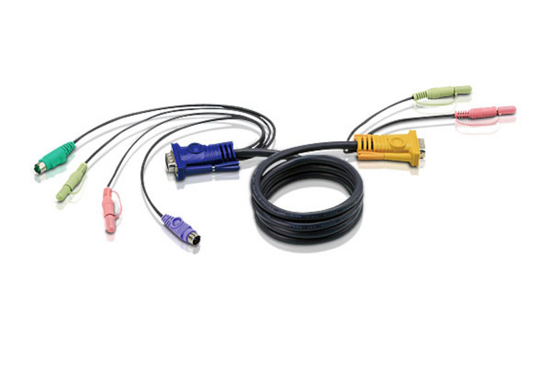 ATEN 2L-5305P: KVM Cable, DB15M to PS2/VGA/Audio