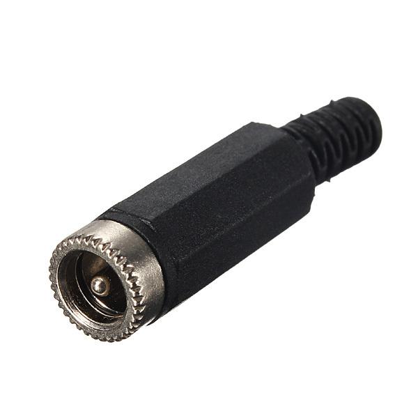 A-2135F: DC power connector female, 2.1mm x 5.5mm plastic shell