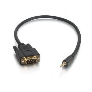 A-DB9AMM1-5: 1.5 FT DB9 male to 3.5mm stereo serial adapter cable