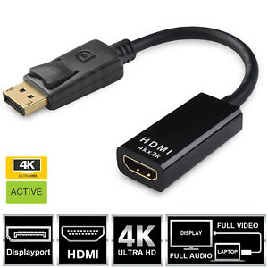 A-DPH-MF-4K: DisplayPort to HDMI 4K Audio / Video Converter – DP 1.2 to HDMI Active Adapter Active
