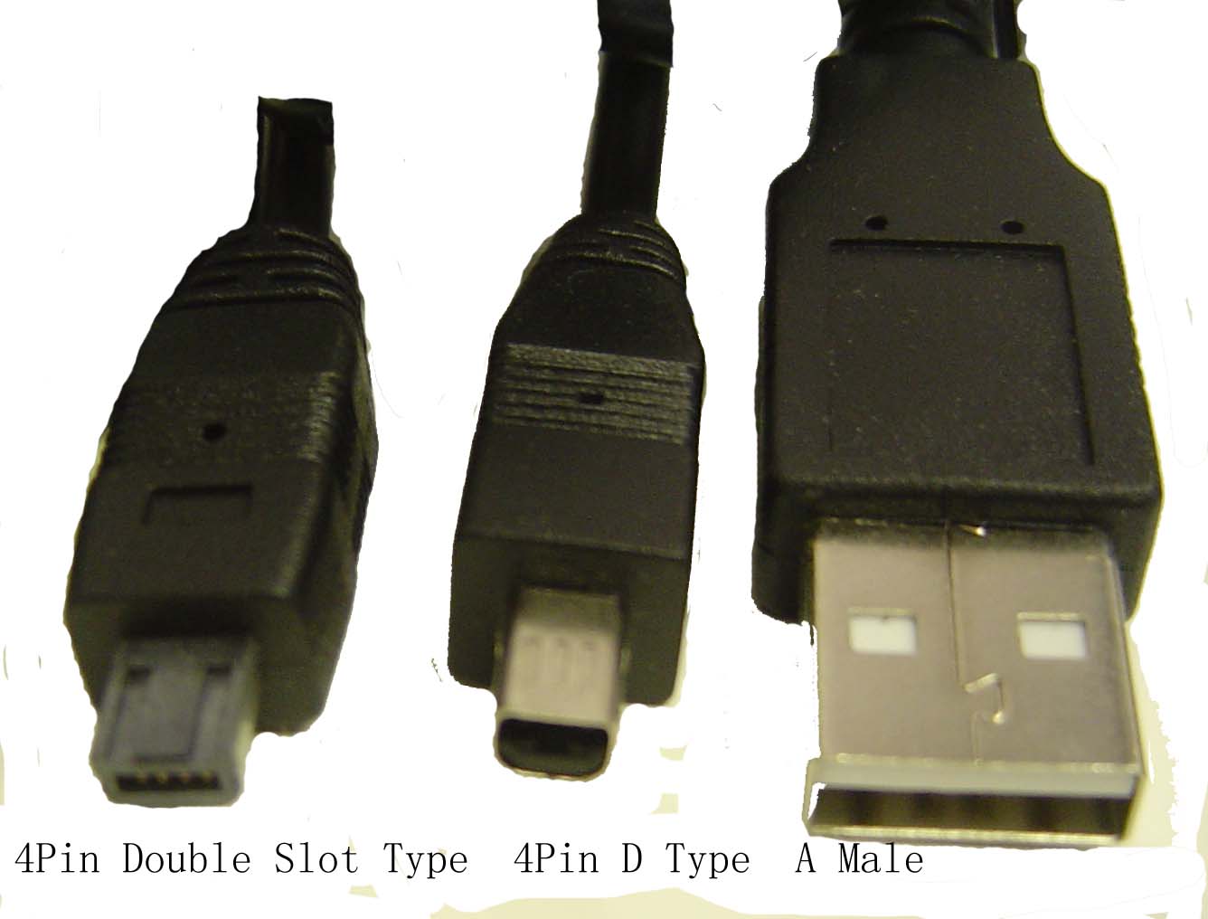HF-CAB-USB-4P-DS: USB 2.0 A to Mini 4Pin Double Slot Type 5feet