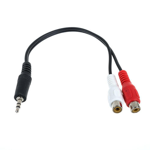 HF-CAB-AUD-3.5MM-Y: 3.5mm Stereo Male to 2 x RCA Female Audio Cable Adapter