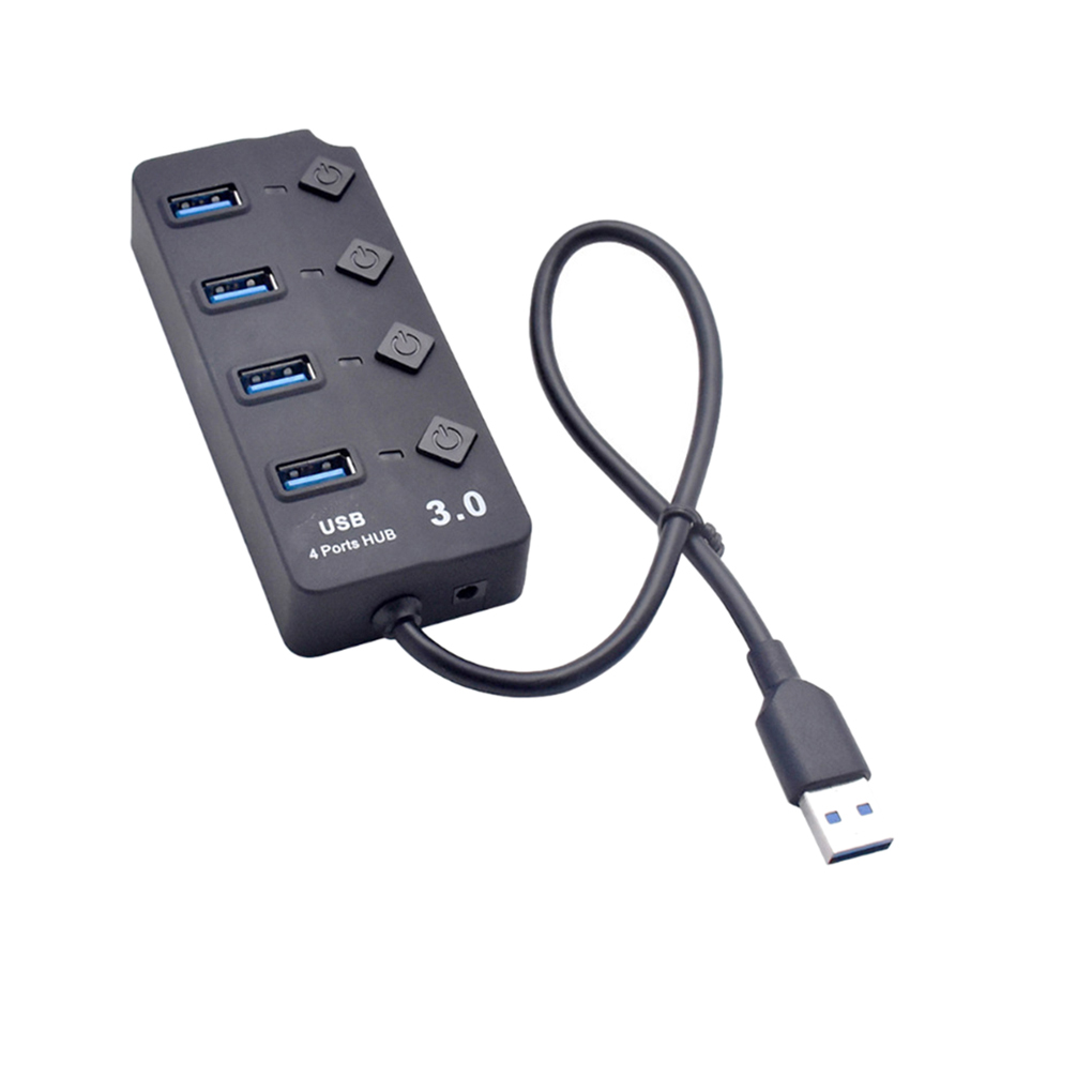 HF-U3UHPS4: 4 Port USB 3.0 HUB High Speed 5GB/S Data with Key Switch Support External Power
