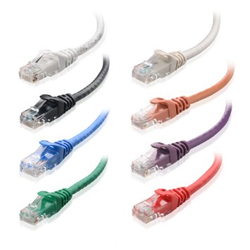 HFCAB-CAT5-C: 1ft to 100ft RJ45 Cat5e ethernet cable 350MHz Assorted Color