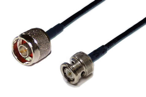 HFCAB-N195BMM: 6 inch to 25ft LMR-195 N-Type male to BNC male cable