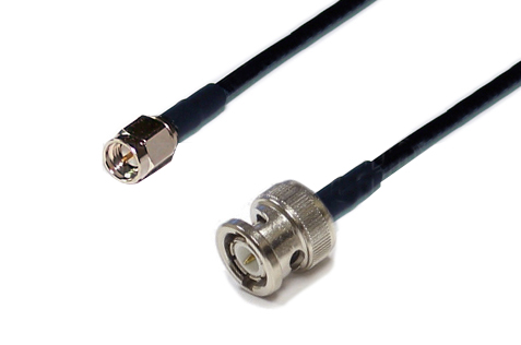 HFCAB-S174BMM: 6 inch to 10ft RG174 SMA M to BNC M Wireless Antenna Cable