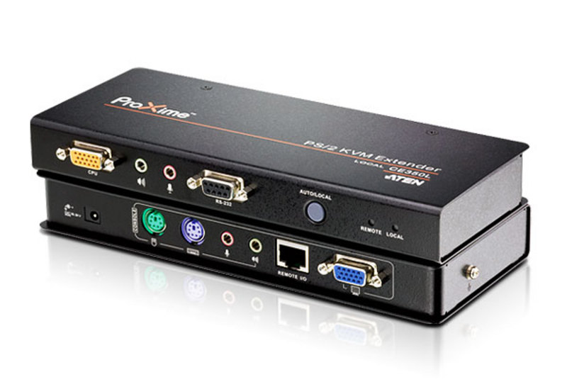ATEN CE350: Cat5 PS2 Console Extender with Audio and Serial Support up to 500ft. - TAA Compliant