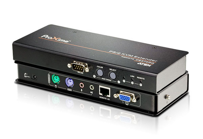 ATEN CE370: Cat5 PS2 Console Extender with Audio and Serial Support up to 1000ft. - TAA Compliant