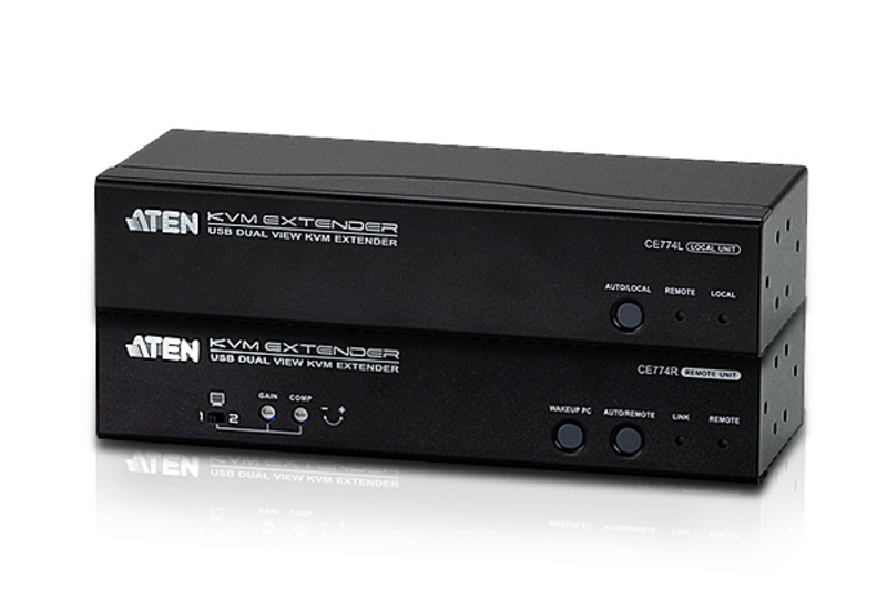ATEN CE774: VGA dual view KVM extender with Audio