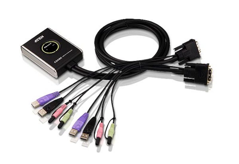 ATEN CS22U: 2-Port USB Cable KVM Switch - Click Image to Close