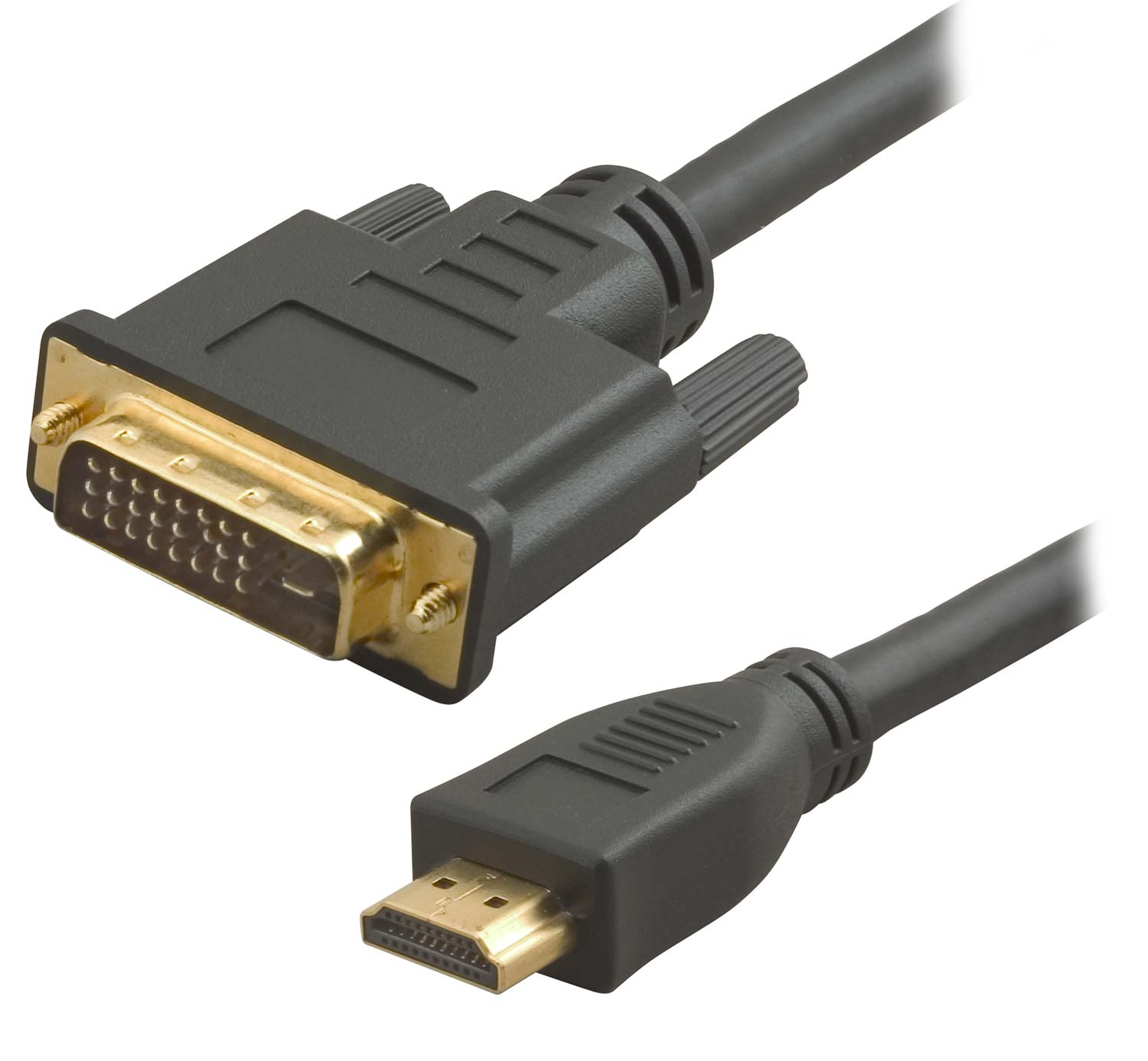 HF-CAB-HDMI-DVI: 6 to 50ft heavy duty DVI(24+1 pin) to HDMI Cable