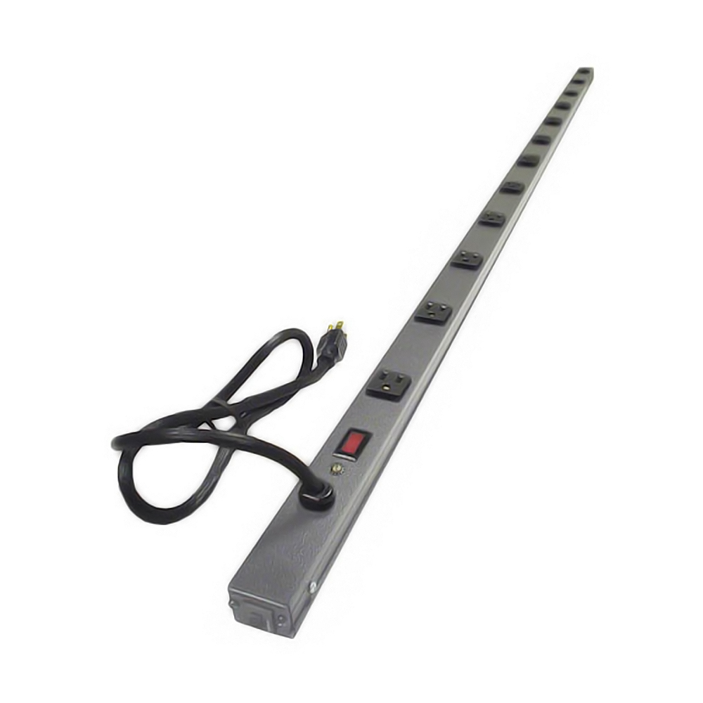 1587T12A1: Hammond 70 inch 12-Outlet Vertical Power Strip - 6ft 5-15P Cord, 5-15R Receptacles