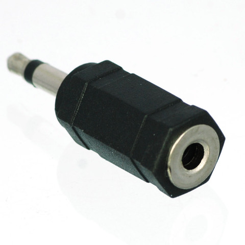 A-3535MF1: 3.5mm mono male to 3.5mm stereo female adapter