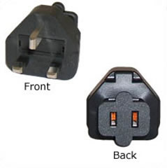 A-BS1363115RMF: BS1363 (UK) male to 1-15R Female power adapter