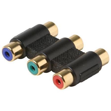 A-COCOFF: 3 x RCA female to 3 x RCA female component coupler