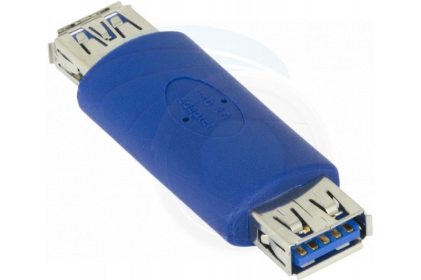 A-USB3AF3AF: USB 3.0 A Female to A Female Adapter - Blue