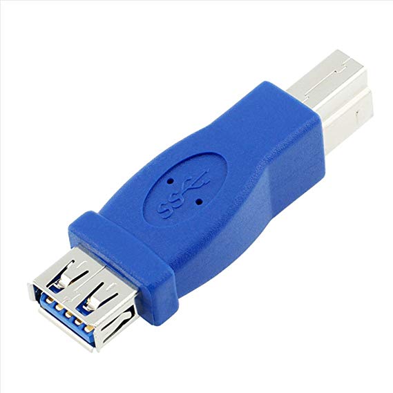 A-USB3AF3BM: USB 3.0 A Female to B Male Adapter - Blue