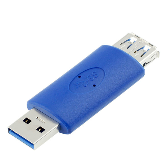 A-USB3AM3AF: USB 3.0 A Male to A Female Adapter - Blue