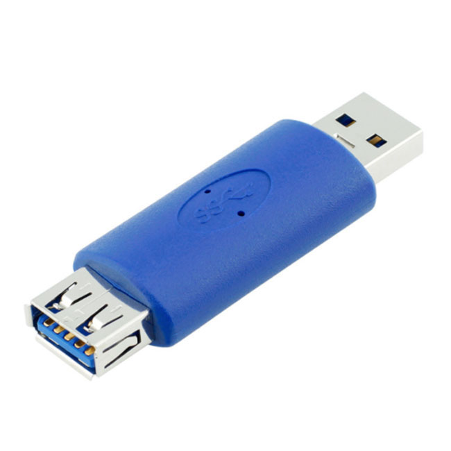 A-USB3AM3AF: USB 3.0 A Male to A Female Adapter - Blue - Click Image to Close