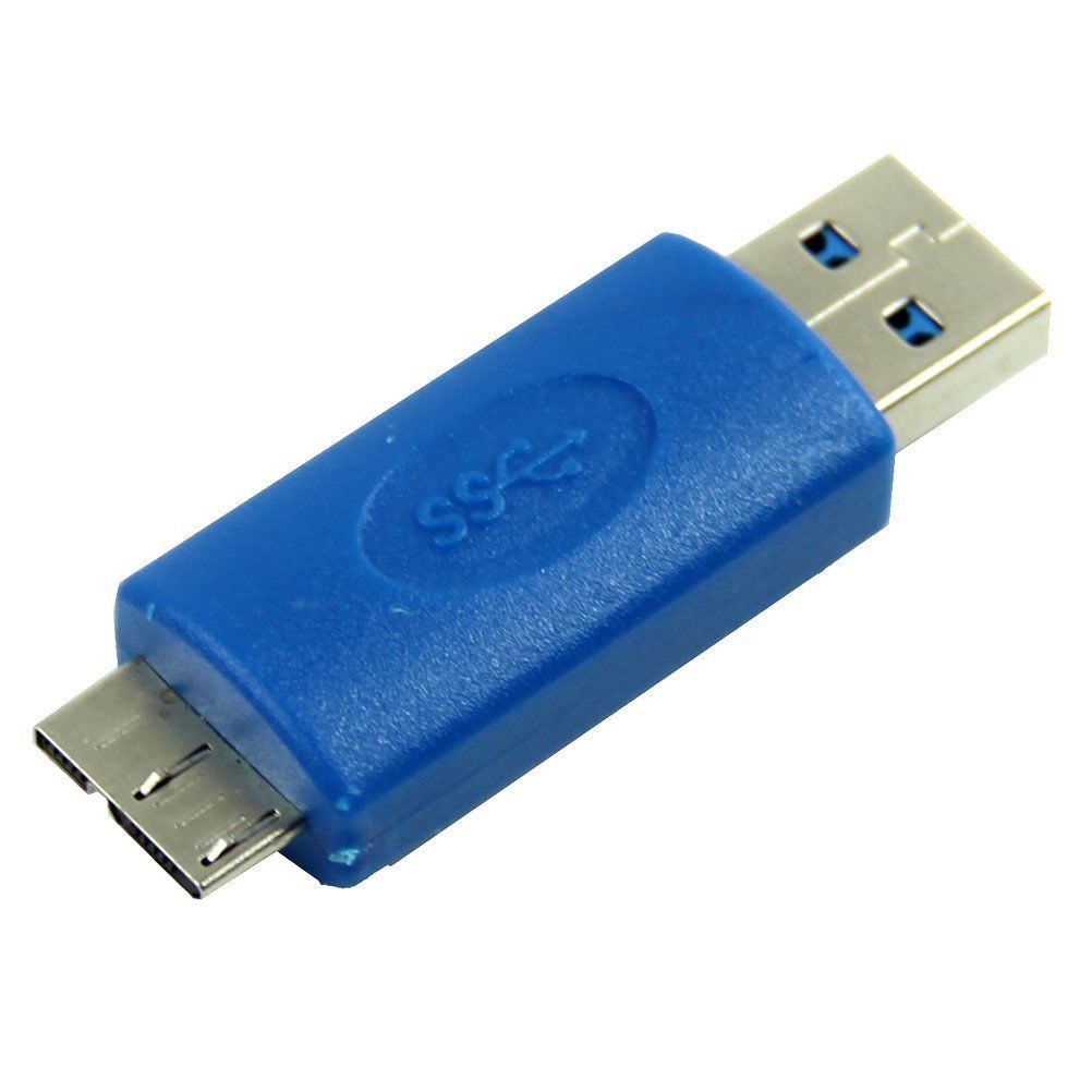 A-USB3AM3MBM: USB 3.0 A Male to micro B Male Adapter - Blue - Click Image to Close