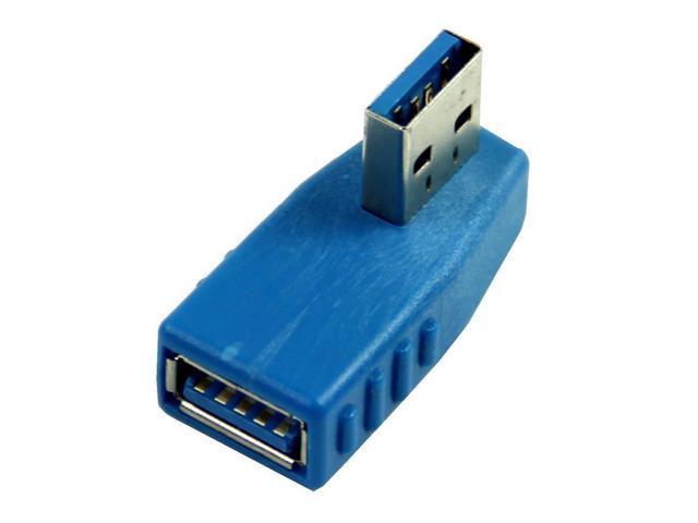 A-USB3AML3AF: USB 3.0 Left Angle A Male to A Female Adapter - Blue