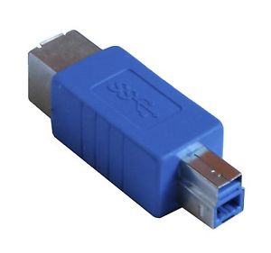 A-USB3BM3BF: USB 3.0 B Male to B Female Adapter - Blue