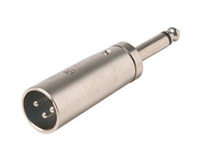 A-X41MM: XLR male to 1/4 inch mono male adapter