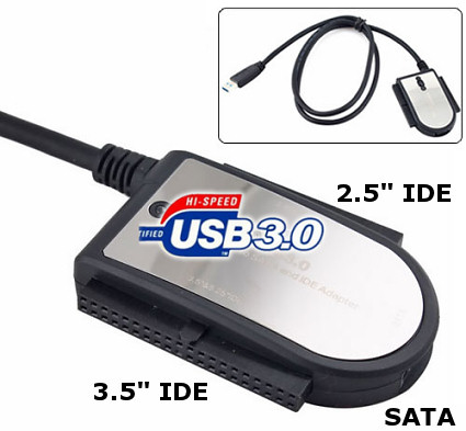 HF-ACC-USB3.0-S3G: USB 3.0 TO SATA/IDE/2.5/3.5 HDD DONGLE
