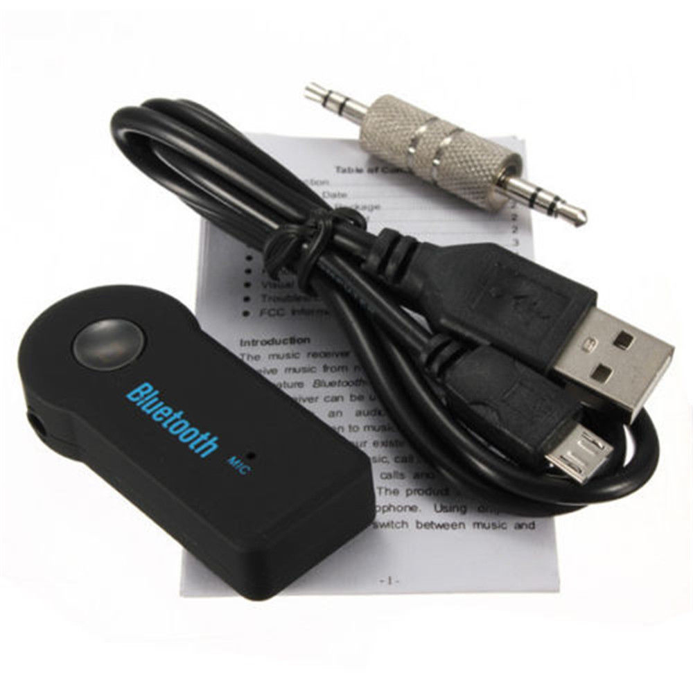 BLU-R30: Wireless Bluetooth 3.0 3.5mm Car Aux Audio Stereo Music Receiver Adapter+Mic For PC