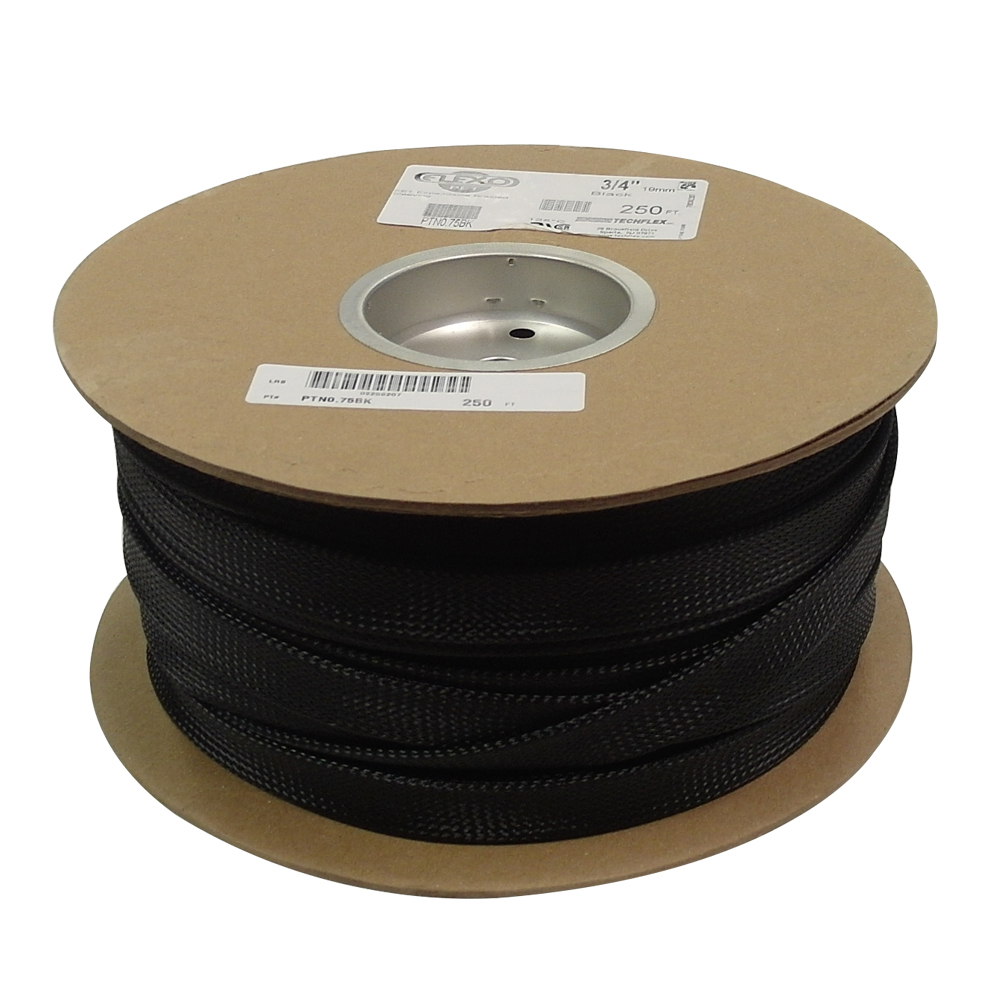 BS-PT075-250BK: 250ft 3/4 inch Sleeving Black - Click Image to Close