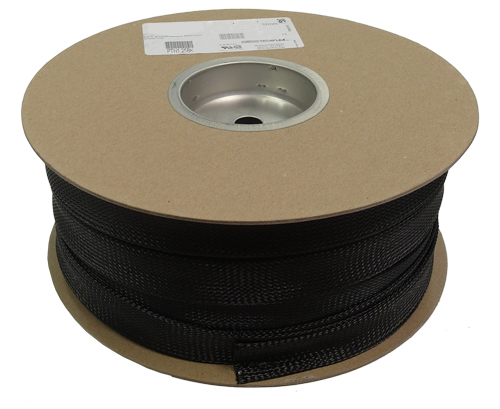 BS-PT125-250BK: 250ft 1 1/4 inch Sleeving Black - Click Image to Close