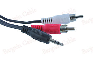 HF-CAB-AUD-3.5MM-2: 6feet 3.5mm Audio to 2RCA Male Y Cable