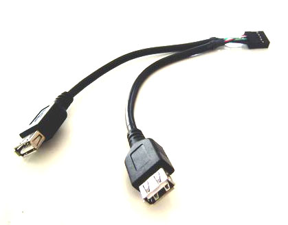 HF-CAB-USB9PIN-AM2: USB 2 Port Female A to Motherboard Adaptor cable