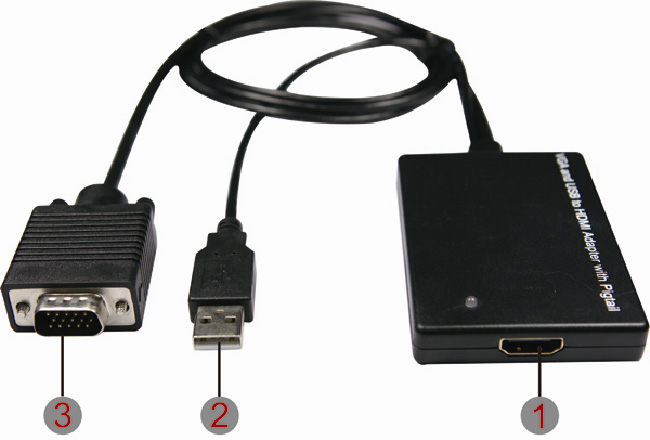 CEVCHP101: VGA+USB Audio to HDMI Converter