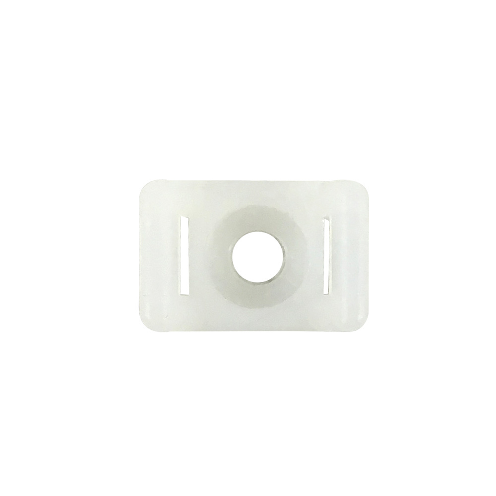 CT-SM01-CL: 100pk Cable Tie Screw Mount Base 15.2x9.4x6.8mm - Natural - Click Image to Close