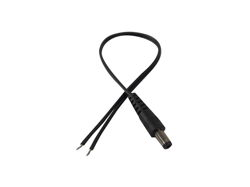 Cab-PW-Pigtail-M: Pigtail CCTV DC POWER CORD 70MM (MALE)