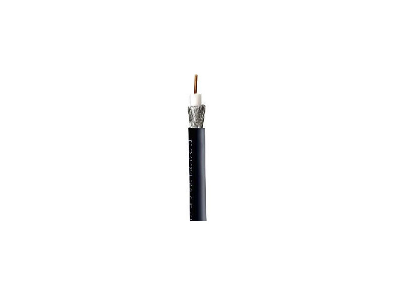 Cab-RG6-1000Ft-BY:1000ft RG6 18AWG CCS Direct Burial Bulk Cable CMX - Black