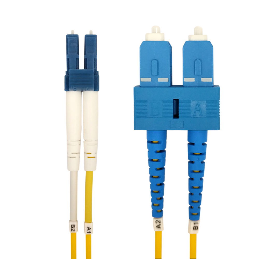HF-FO-C-LCSC-2MM：0.5m(1.5ft) to 50m(164ft) singlemode duplex LC/SC 9 micron Fiber Cable - 2mm jacket OFNR