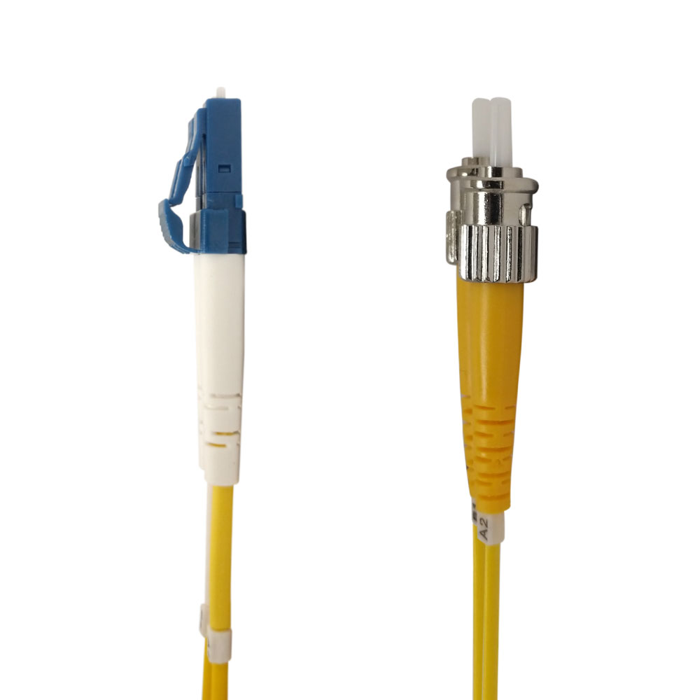 HF-FO-C-LCST-3MM：1m(3ft) to 30m(100ft) Singlemode Duplex LC/ST 9 micron Fiber Cable - 3mm Jacket LSZH/OFNR