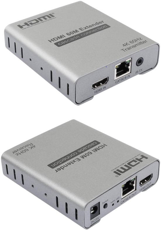 E1204K60: HDMI Extender 4K 60Hz (60m) Splitter with IR Cascade Supported