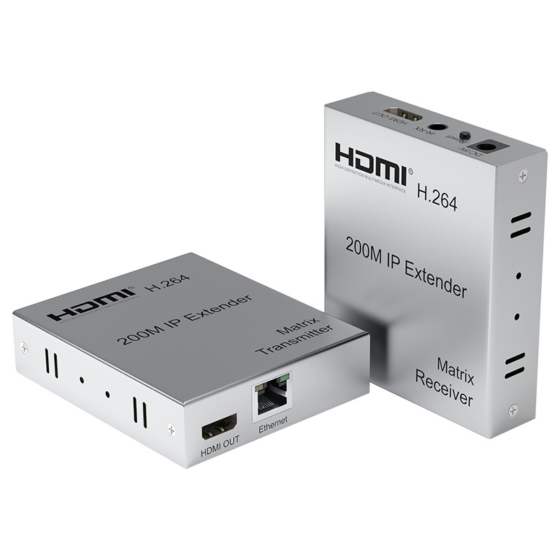 HE200IR: 200m HDMI Over IP CAT5 Extender with IR