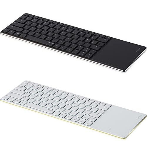 HF-5GWKB: 5G Wireless 4.3mm Ultra Slim Keyboard With Touchpad for Windows Android iPad Mac - Black and White