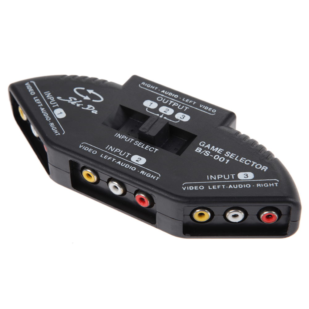 HF-AV301: 3 Port AV Composite + Audio RCA Selector Switch