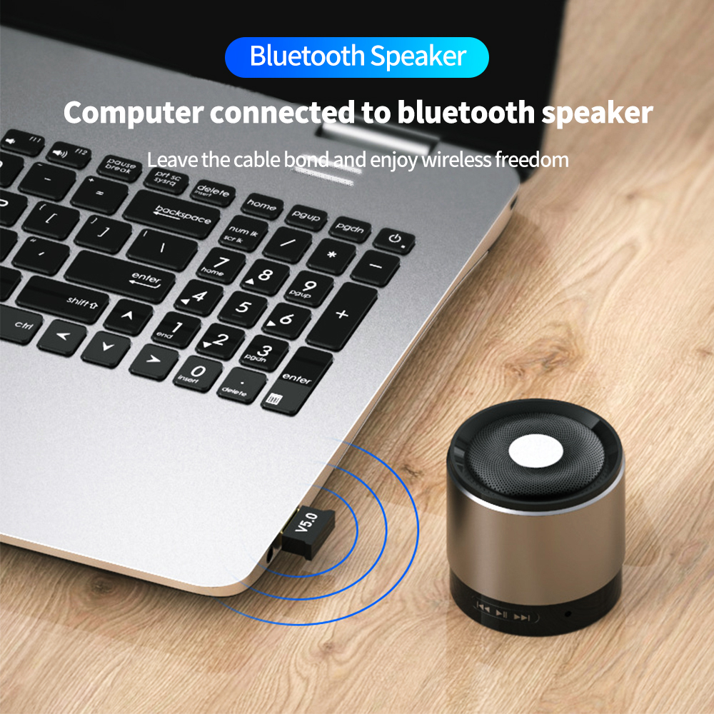 HF-BL5D: USB 2.0 Mini Bluetooth 5.0 Adapter Dongle for PC LAPTOP - Click Image to Close