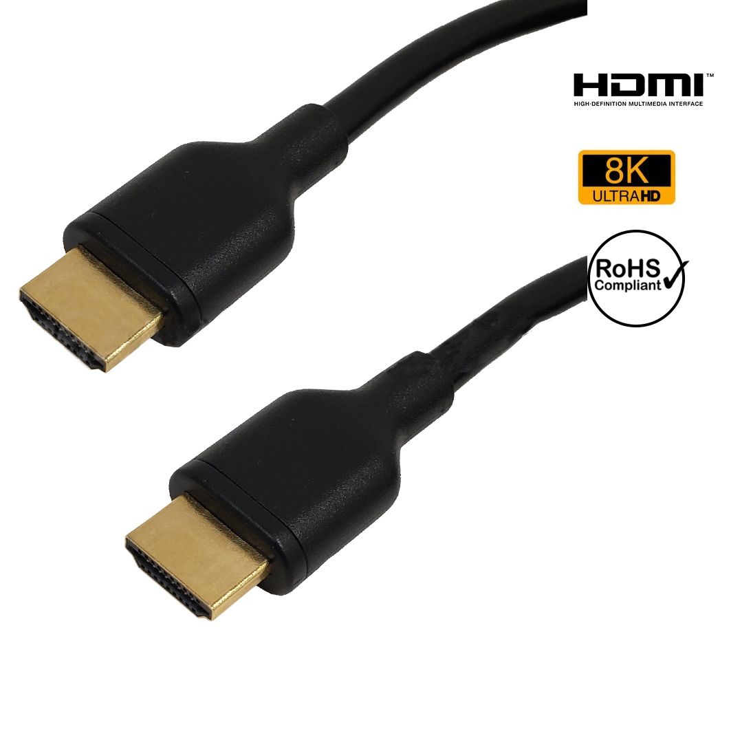 HF-C-HDMI21: 3 to 10ft HDMI 2.1 Ultra High Speed 8K@60Hz 48Gbps UHD HDR Cable - CL3 30AWG