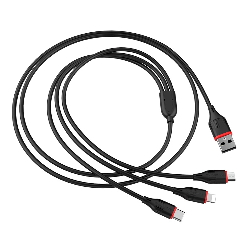 HF-CBX17: 3-in-1 USB to Lightning / Micro-USB / USB-C 1m/3ft Charging Cable