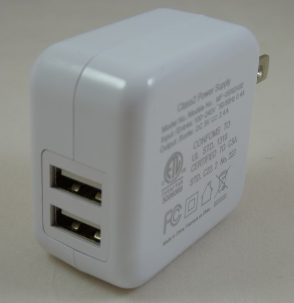 HF-D2V24A: 5V 2.4A Dual Port USB CHARGER