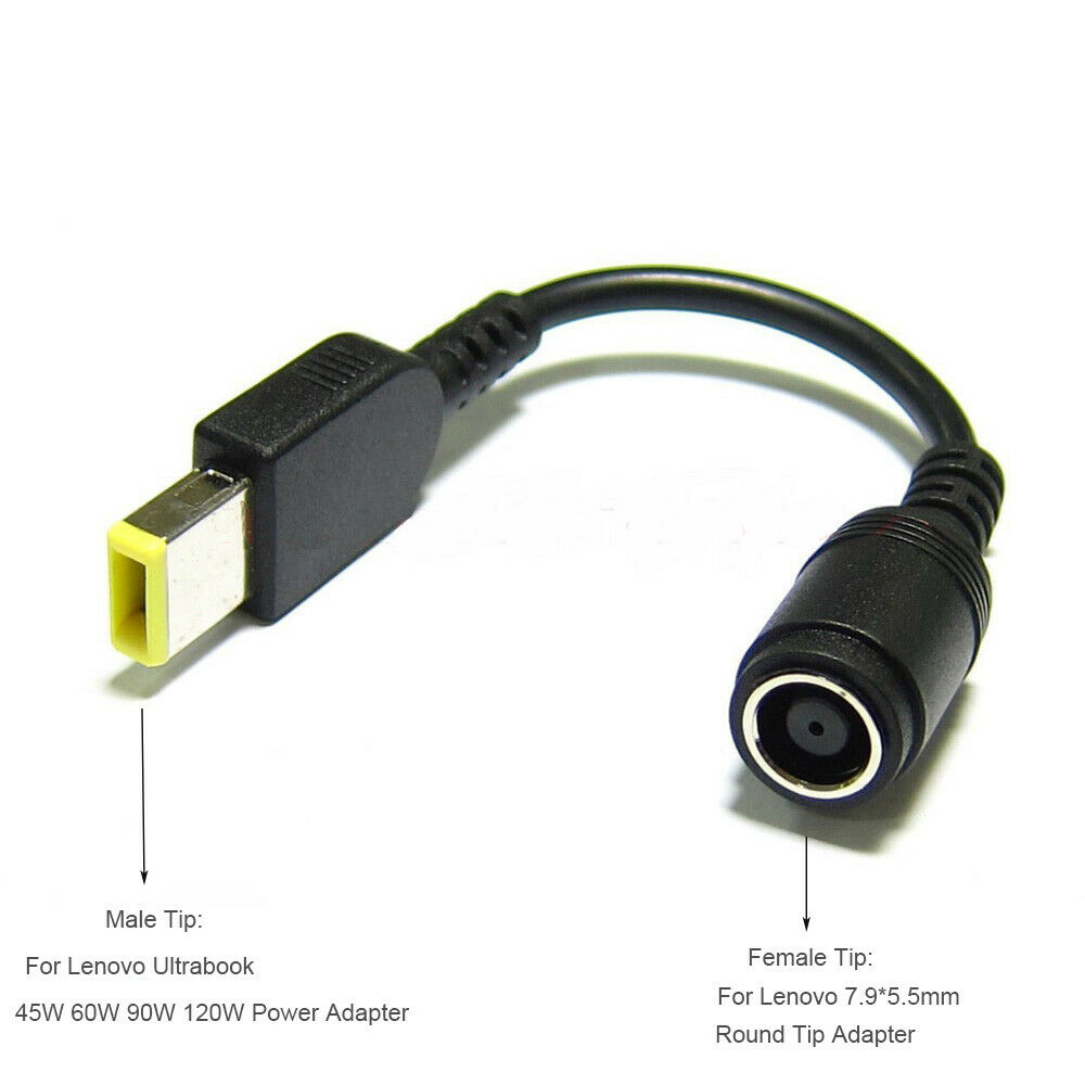HF-F7955MS: 7.4x5.0mm to Lenovo Square Tip Laptop Charger Adapter Power Converter Cable for Lenovo (thinkpad) Laptop