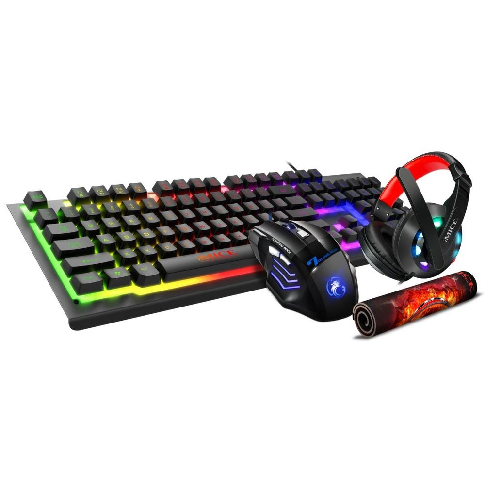 HF-GK480: 4 in 1 Gaming Keboard & Mouse Combo w/Headset + Gaming Pa8 - Click Image to Close